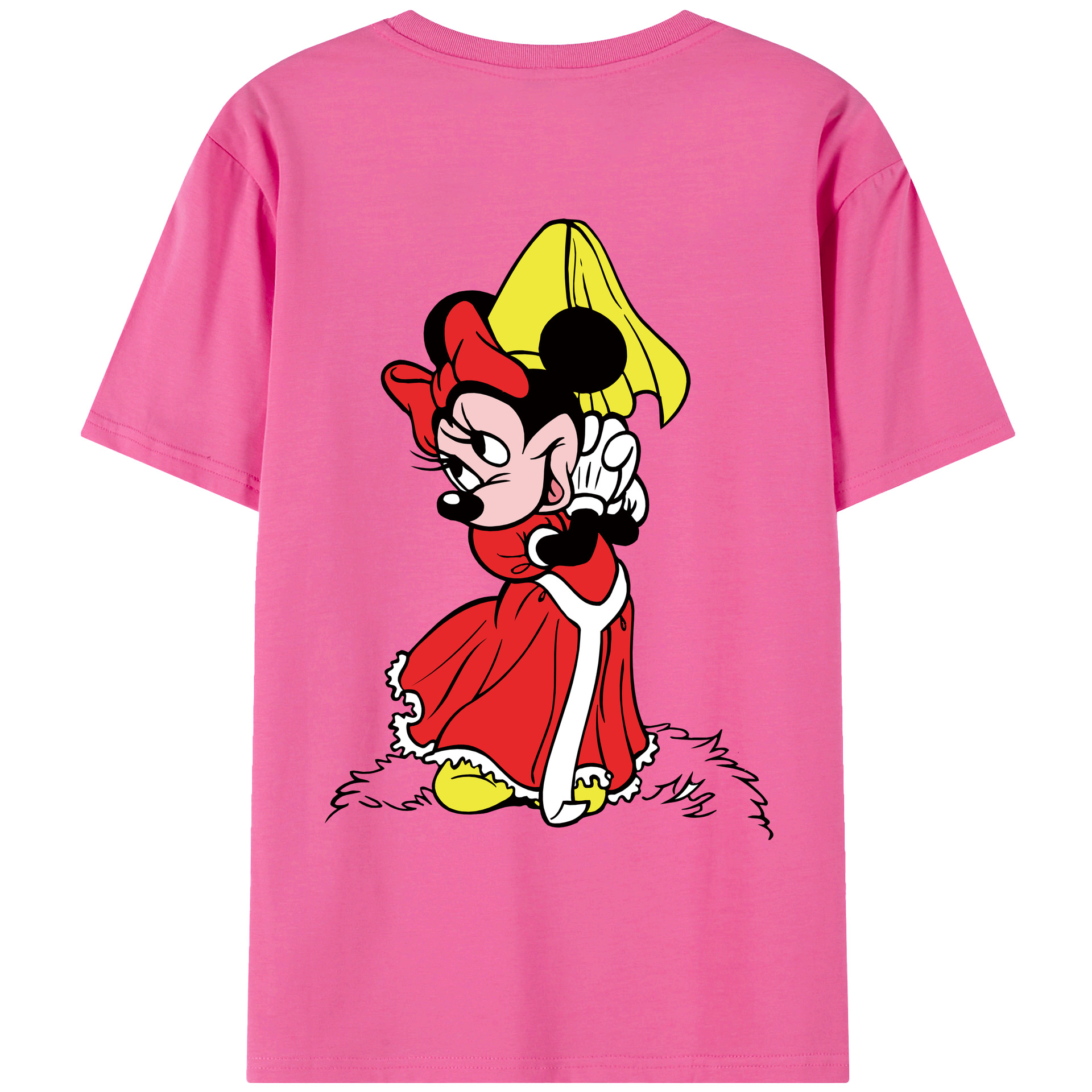 （画像用） ミッキーマウス Mickey Mouse レディース半袖Tシャツ(バックプリント)